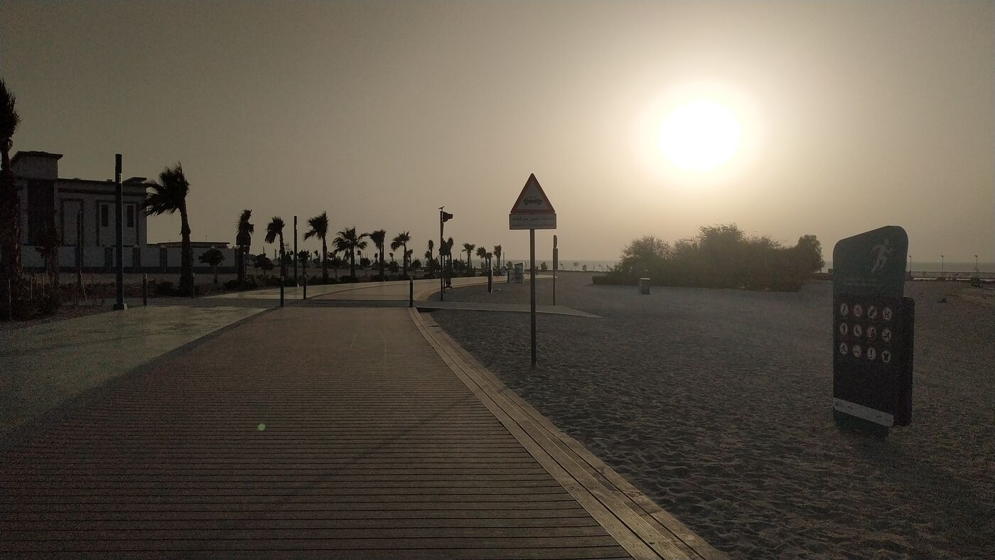 Kite Beach boardwalk at sunset