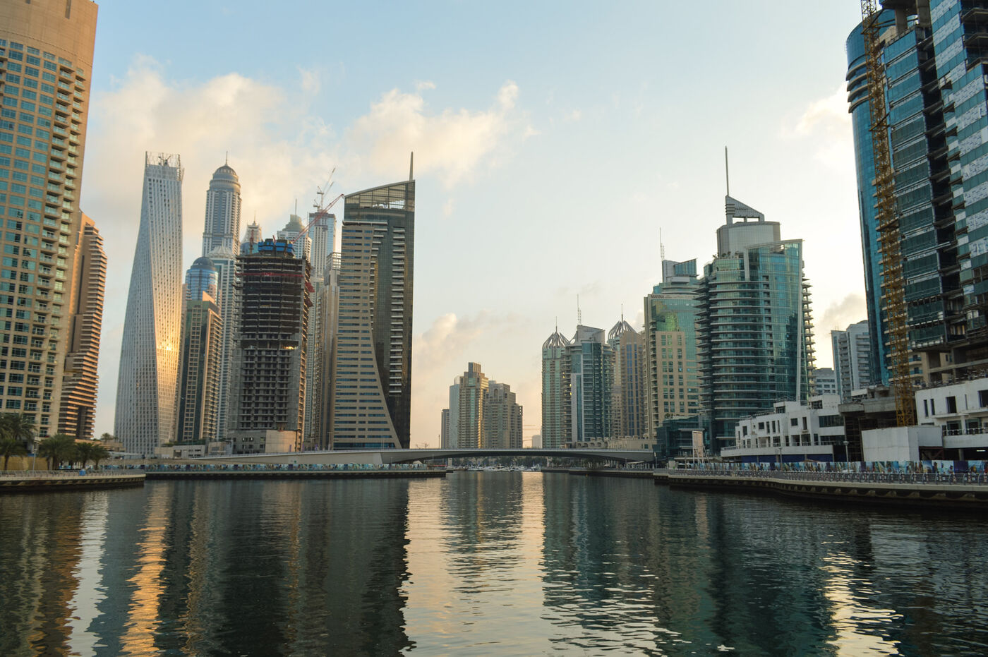 Dubai Marina Walk along the waterfront